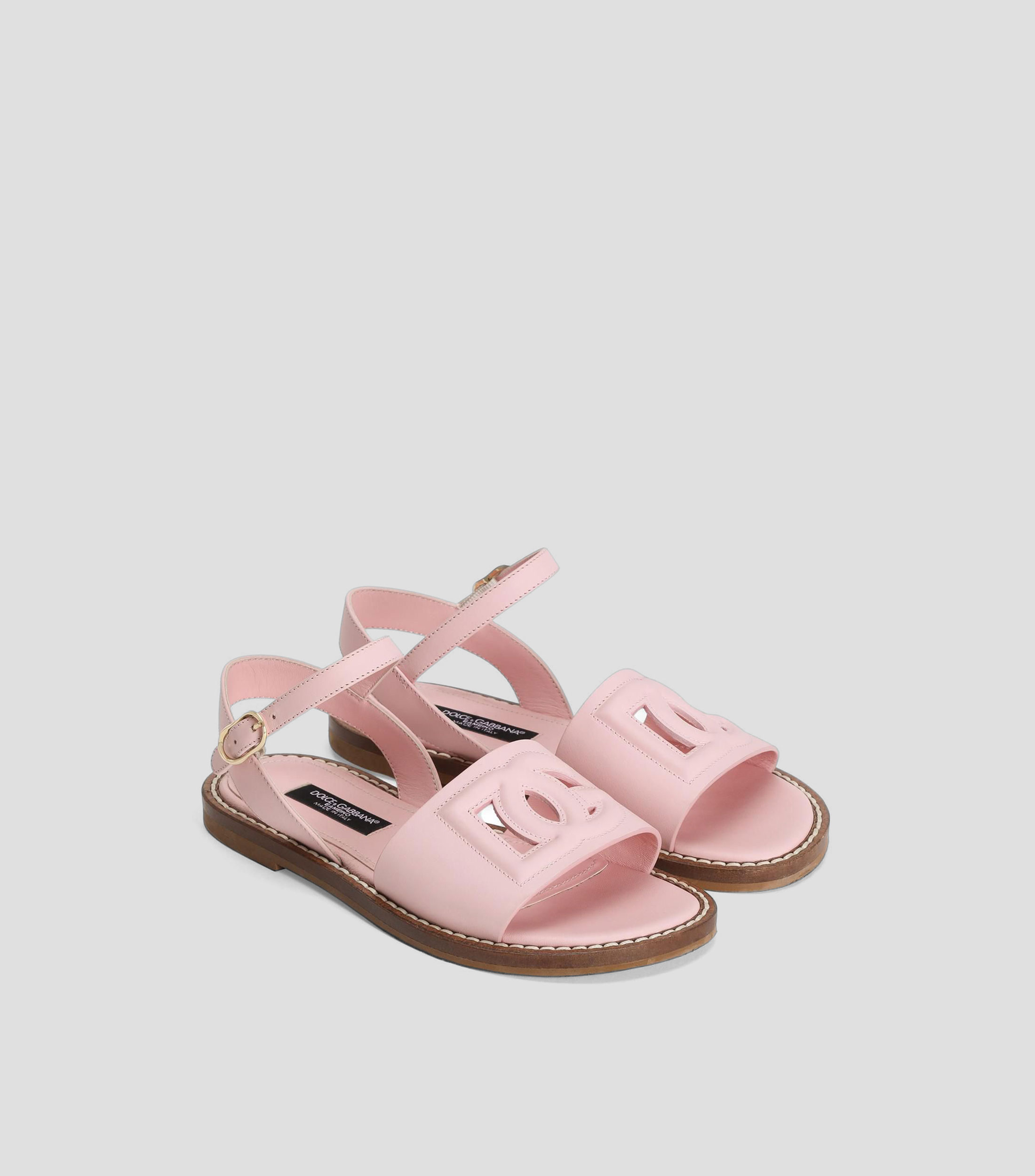 Sandalias planas en piel Niña